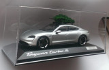 Macheta Porsche Taycan Turbo S 2020 silver electrica - Minichamps 1/43, 1:43