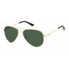 Ochelari Soare Unisex Polaroid PLD-6012-N-NEW-PEF Aurii, Lentile Verzi Polarizate, Diametru 56mm, Protectie UV400