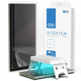 Set 2 folii de protectie WhiteBej Dome UV Gen Film pentru Samsung Galaxy S23 Ultra Transparent, Whitestone