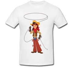 Tricou &amp;quot; Cowgirl with lasso &amp;quot; foto