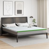 vidaXL Păturile pentru saltea Alb și Verde 200 x 200 cm
