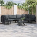 Cumpara ieftin Set de canapele pentru grădină 7 pcs Antracit Oţel