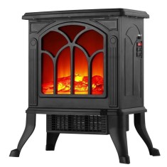 Semineu electric, flippy, cu efect flacara, 1500/1200w, incalzire ptc, 220 v, din plastic ignifug, 38 x 23 x 45 cm, negru