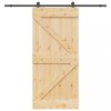 VidaXL Ușă glisantă cu set feronerie, 90x210 cm, lemn masiv de pin