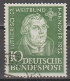 Germania 1952 - Celebritati,,stampilata