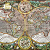 Adult Jigsaw Puzzle Pietr Van Der Keere: World Map, 1607: 1000-Piece Jigsaw Puzzles