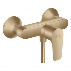 Baterie dus Hansgrohe, Talis E, montaj pe perete, bronze periat