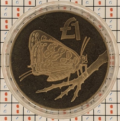 1363 Cipru 1 pound 2002 Cyprus Butterfly (tiraj 4.000) km 96 UNC foto