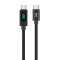 Cablu USB TYPE C - USB TYPE C 1m 20V/5A 100W negru afisaj incarcare Well