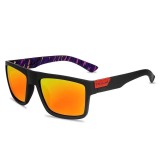 Ochelari de soare unisex, SG027, Negru/Portocaliu