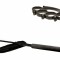 Set baston telescopic flexibil negru 47 cm + box craniu negru