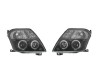 Set faruri tuning CITROEN C2 (JM), 01.2003-05.2008, Taiwan, partea stanga+dreapta, H1+H1; manual; negru, transparent;