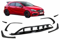 Prelungiri Bara Fata Mercedes A-Class W176 Facelift AMG Line (2015-2018) A45 Design Negru Lucios Performance AutoTuning foto