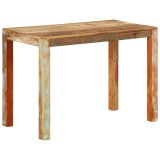 vidaXL Masă de bucătărie, 110x55x76 cm, lemn masiv reciclat