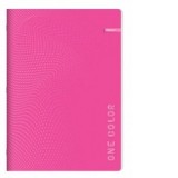 Caiet A5 capsat, 52 file dictando, 70g/mp, coperta carton, roz
