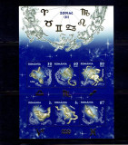 Romania 2011-Lp 1900a-ZODIAC II-bloc 502 cu 6 timbre dantelate nestampilate MNH, Nestampilat