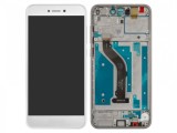 Display LCD Huawei P8 Lite 2017, Alb, Cu Rama - Inlocuire Ecran