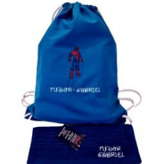 Prosop si saculet gradinita personalizat Spiderman