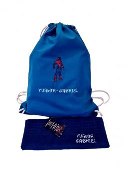 Prosop si saculet gradinita personalizat Spiderman foto