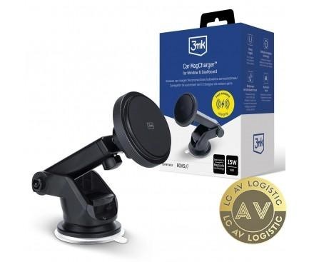 Incarcator Auto Wireless 3MK MagCharger 15W 1.67A Negru Resigilat