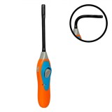Brichetă pentru Lum&acirc;nări, Model Flexibil, 27cm, Multicolor, Buton Colorat, Flacără Ajustabilă, Blocare Buton, Indicator Continut Lichid, Oem
