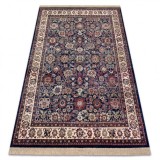 Covor Windsor 22991 ORNAMENT, CADRU, FRANJURI albastru inchis / fildeş, 120x170 cm