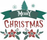 Cumpara ieftin Sticker decorativ, Merry Christmas , Verde, 70 cm, 4936ST, Oem