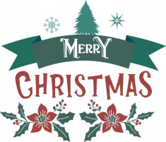 Sticker decorativ, Merry Christmas , Verde, 70 cm, 4936ST foto