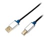 Cablu USB 2.0 A-B 2m Negru, Logilink