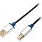 Cablu USB 2.0 A-B 2m Negru