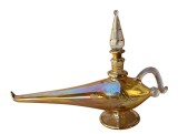 STICLA EGIPTEANA PENTRU PARFUM, MODEL &quot;LAMPA LUI ALADIN&quot;, LUCRATA MANUAL