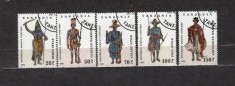 TANZANIA 1993 - TRIBURI. SERIE STAMPILATA DEPARAIATA, SA29 foto