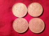 4 Monede 200 lei 1942 Mihai I , 4x6g argint 835 , cal. AUNC