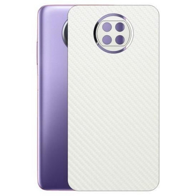 Set Folii Skin Acoperire 360 Compatibile cu Xiaomi Redmi Note 9T (2 Buc) - ApcGsm Wraps Carbon White foto