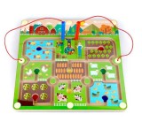 Ferma din lemn labirint magnetic cu creion