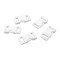 Set 5 catarame trident curbate din plastic pentru textile Crisalida, latime 10 mm, dimensiuni 15 x 29 mm, Alb