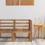 vidaXL Sofa Colțar pentru Exterior Lemn Solid de Acacia natural 900463