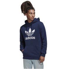 Hanorace adidas Adicolor Classics Trefoil Hoodie HK5298 albastru marin foto