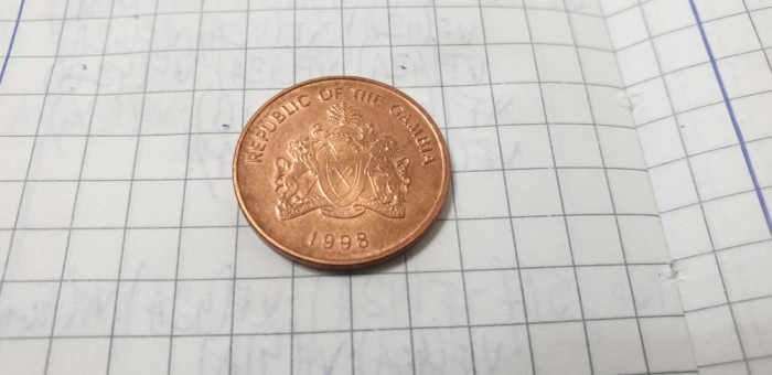 moneda gambia 5 b 1998