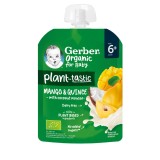 Pouch din mango si gutui Bio de la 6 luni, 80g, Gerber