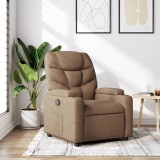VidaXL Fotoliu rabatabil, maro, material textil