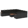 Patio Sofa Set 12-Locuri Black