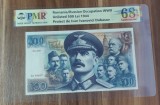 REPRODUCERE pe hartie cu filigran si fire UV proiect bancnota 500 Lei 1944 nr.177