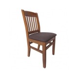 Scaun de living si bucatarie, lemn masiv fag, Bogdan, tapitat cu stofa, 120 kg, 88,5x46x42cm, Nuc