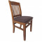 Scaun de living si bucatarie, lemn masiv fag, Bogdan, tapitat cu stofa, 120 kg, 88,5x46x42cm, Nuc