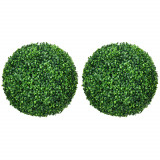 HOMCOM 2 Pack Artificial Tree Boxwood Topiary Balls, 15.75 Inch