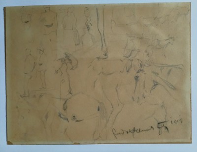 Schita desen de Rudolf Schweitzer Cumpana anul1919 foto