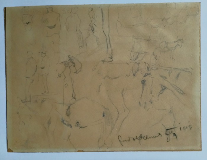 Schita desen de Rudolf Schweitzer Cumpana anul1919