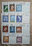 Universiada - intreg postal serie completa 11 plicuri cu stampila oficiului 45 Bucuresti