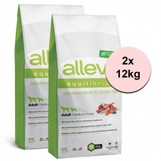 Alleva SP EQUILIBRIUM dog sensitive lamb &amp; ocean fish adult medium/maxi 2 x 12 kg